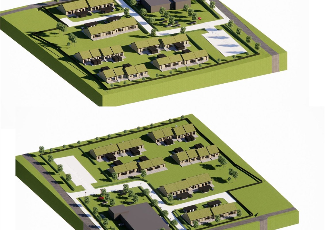 Sedumhuse Jerlev – 3D-visualisering